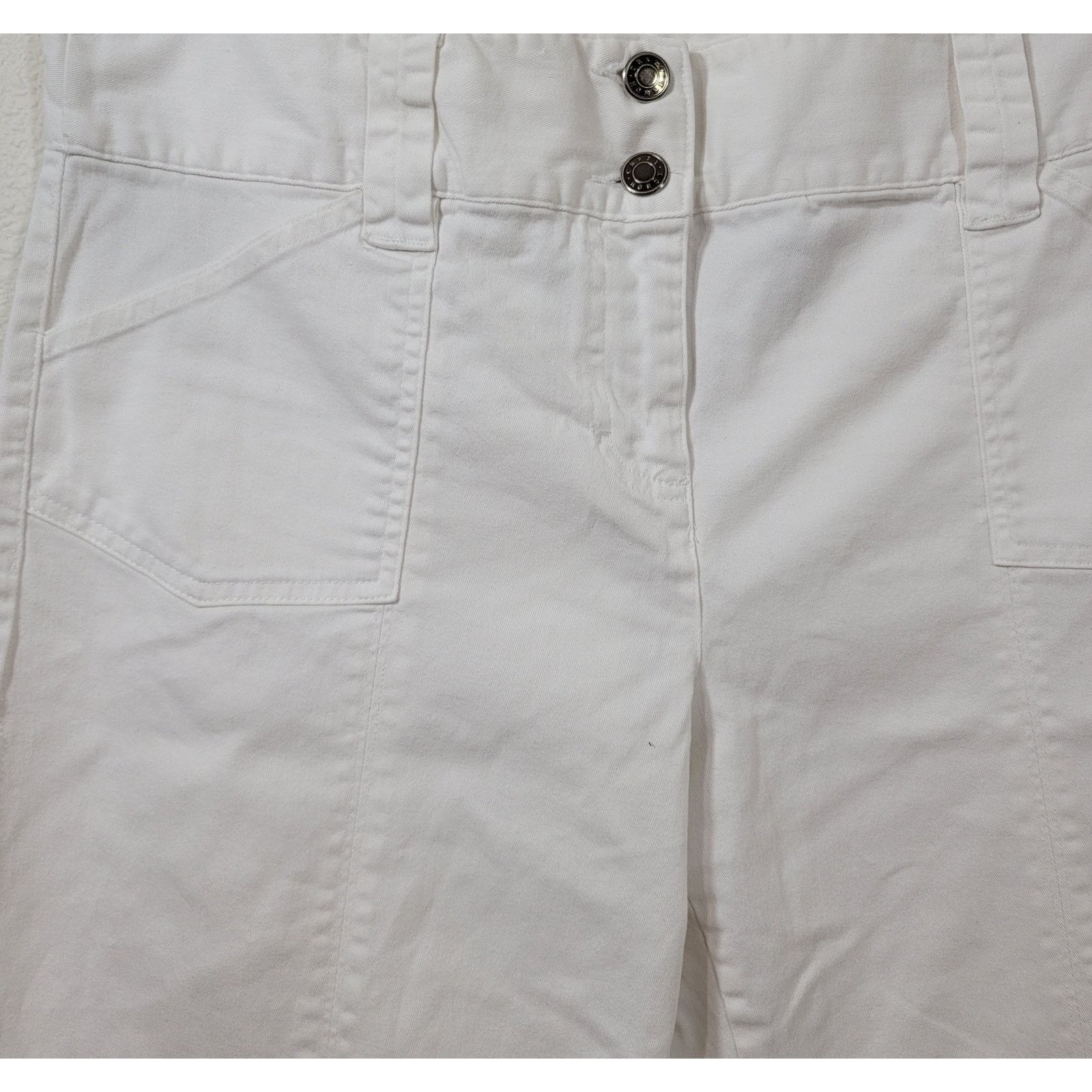 Other Crazy Horse White Flat Front Cropped Jeans Pants 12 Size 34" / US 12 / IT 48 - 6 Thumbnail