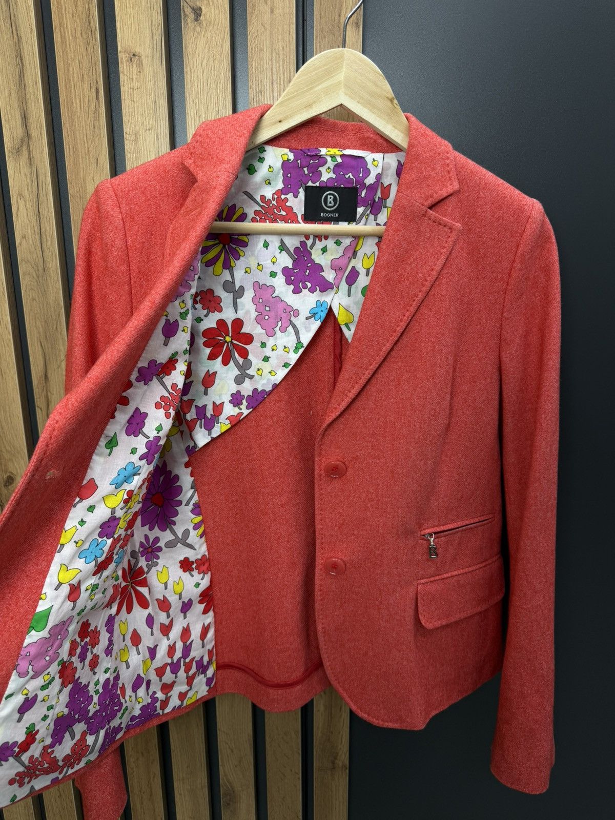 Bogner Bogner Wool/Cotton Blend Tailored Blazer Floral Lining EU38 Size M / US 6-8 / IT 42-44 - 6 Thumbnail