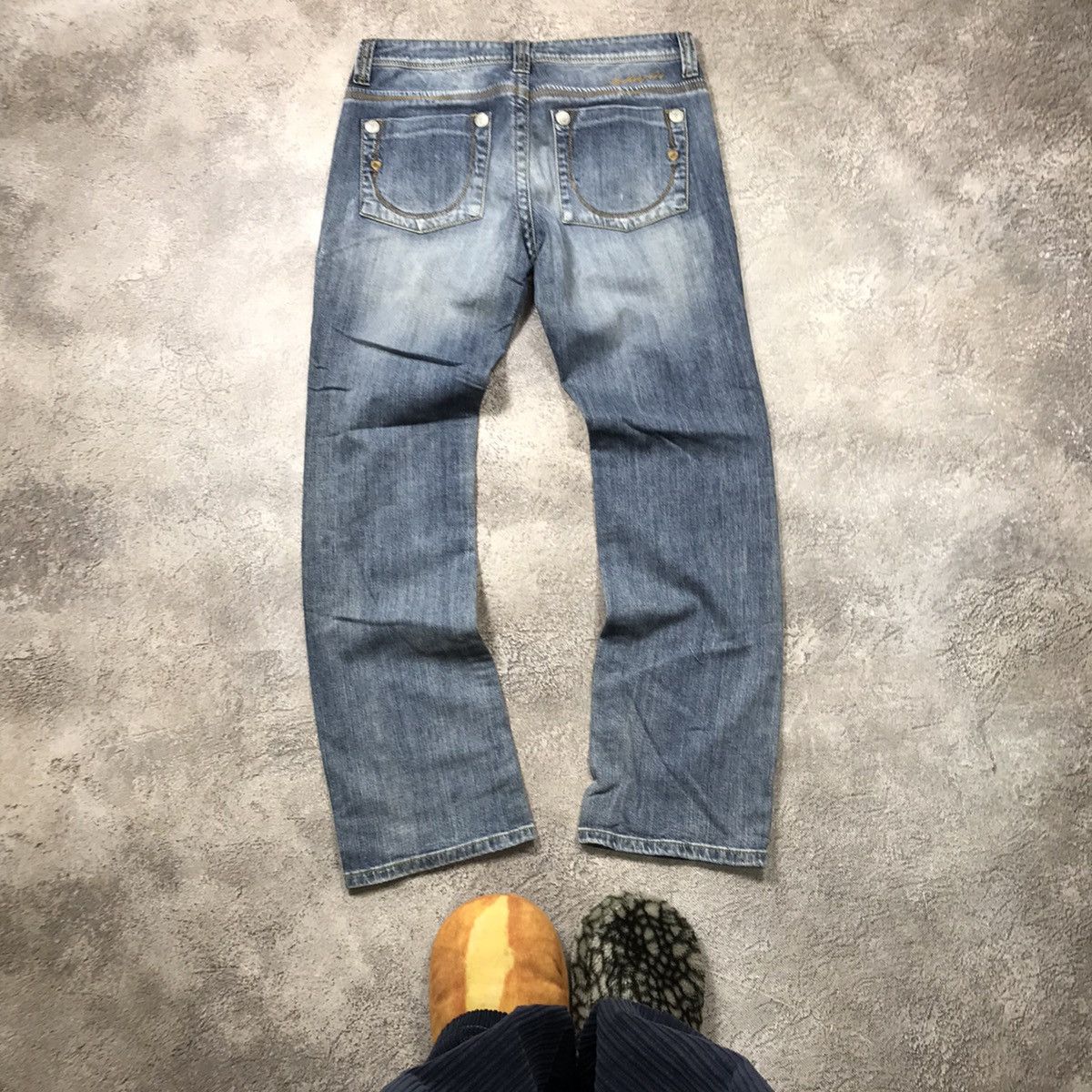Vintage Vintage Y2K Distressed Flared Jeans Grunge Skate Tapered 31 Size 31" - 3 Thumbnail