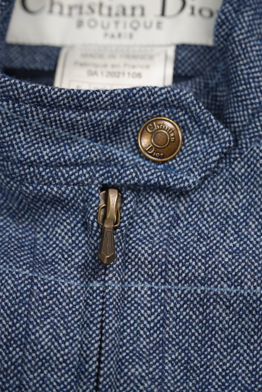 Christian Dior Monsieur Christian Dior by John Galliano Woolen Tweed Zip-Up Jacket Size XS / US 0-2 / IT 36-38 - 5 Thumbnail