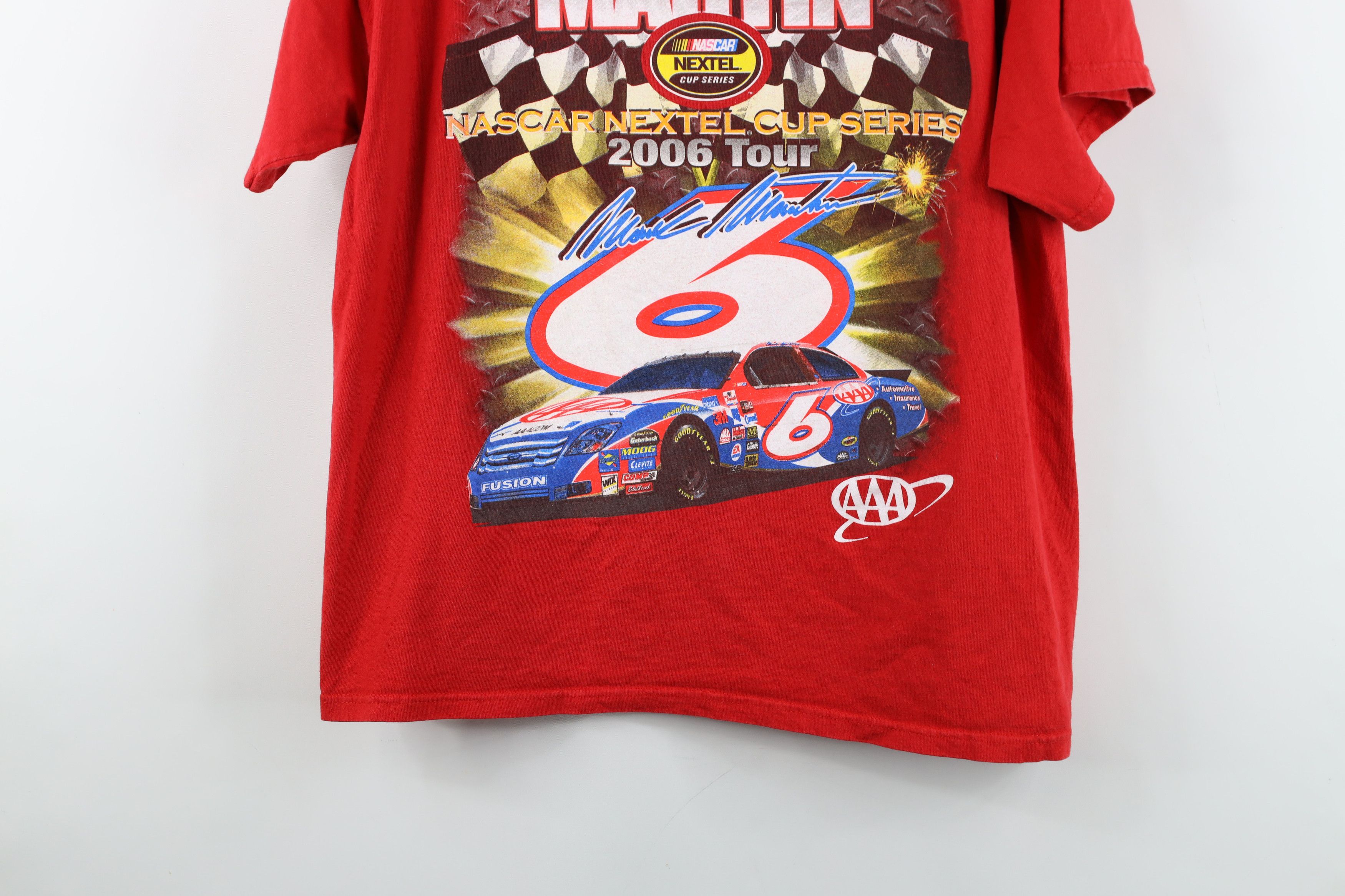 Vintage Vintage Y2K 2006 Nascar Mark Martin Racing T-Shirt Red Size US L / EU 52-54 / 3 - 3 Thumbnail