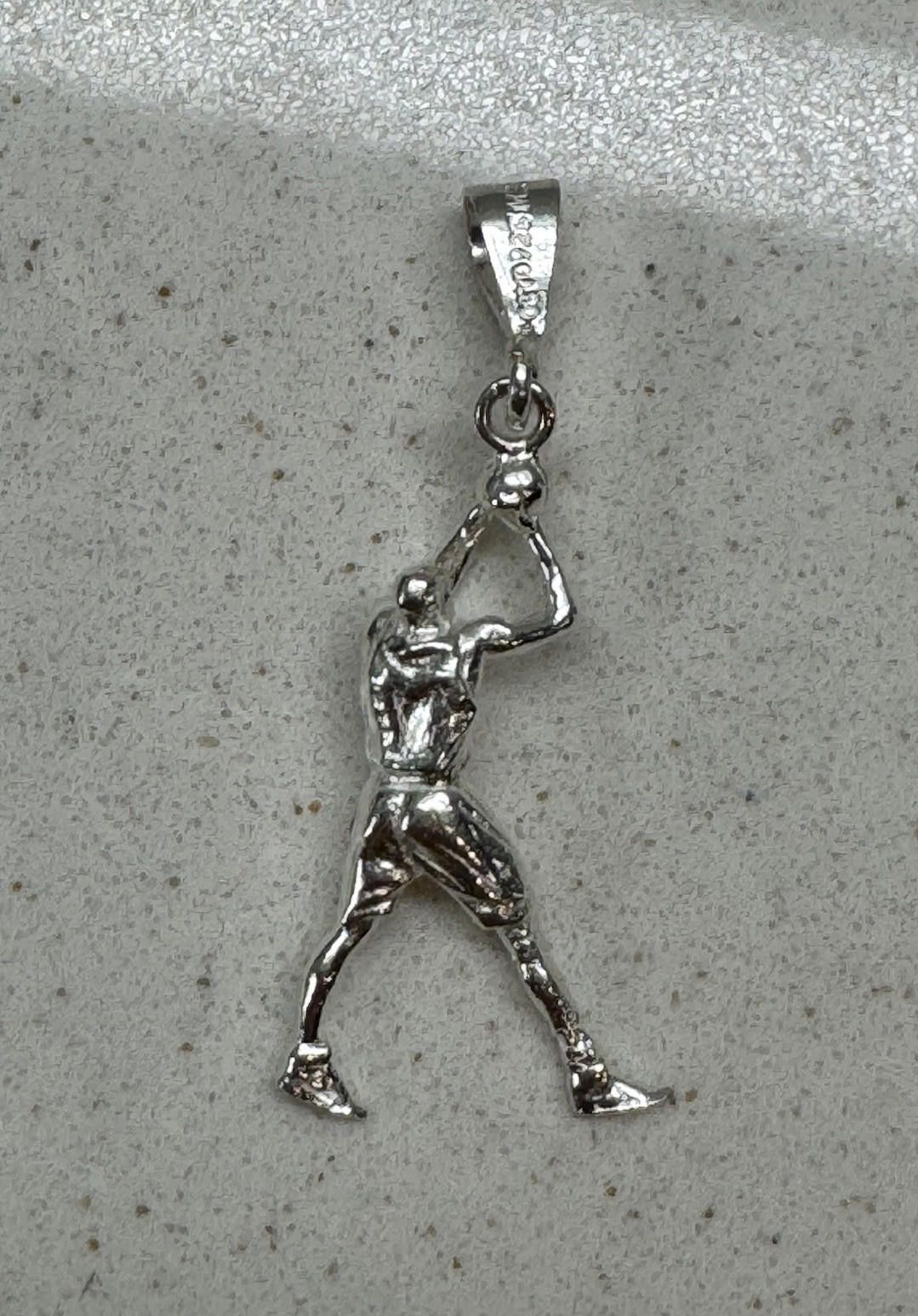 Designer Basketball Player Shooter Solid .925 Casted Sterling Silver Size ONE SIZE - 3 Thumbnail