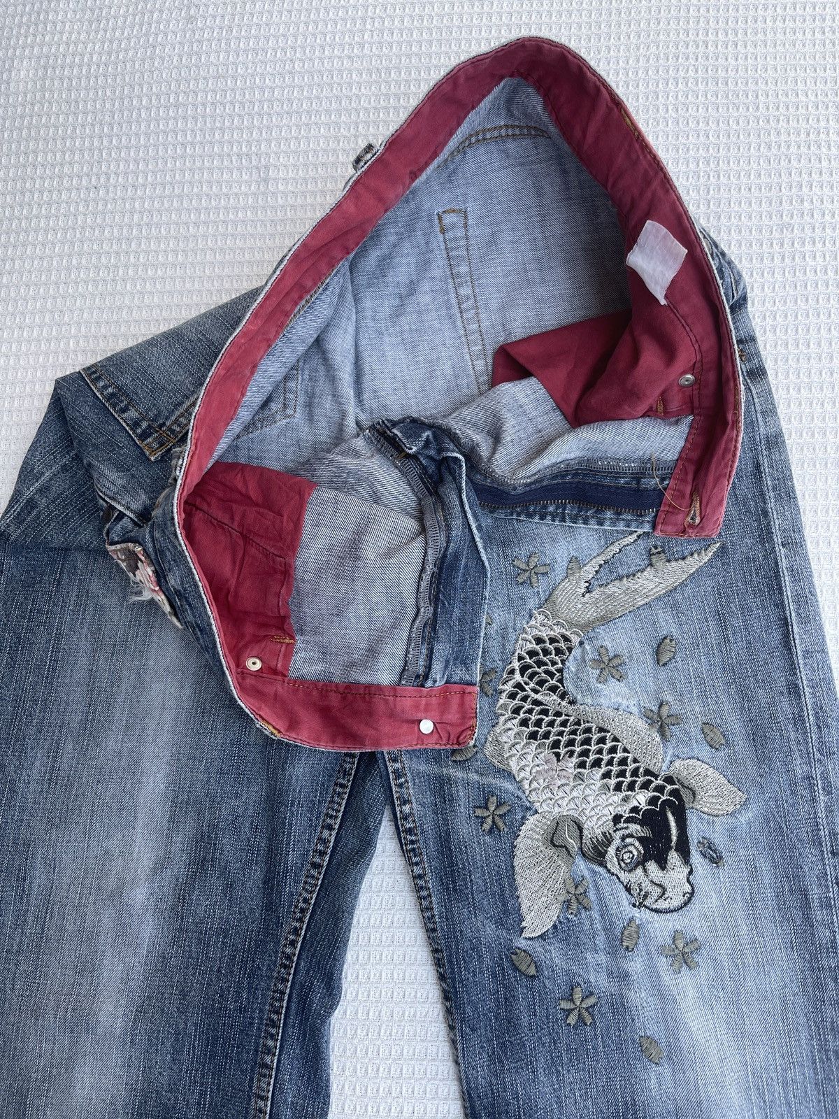 Karakuri Tamashii LastDrop🔥Rare🔥VtgJapanese Brand Karakuri Style Sukajan Jeans Size US 34 / EU 50 - 11 Thumbnail
