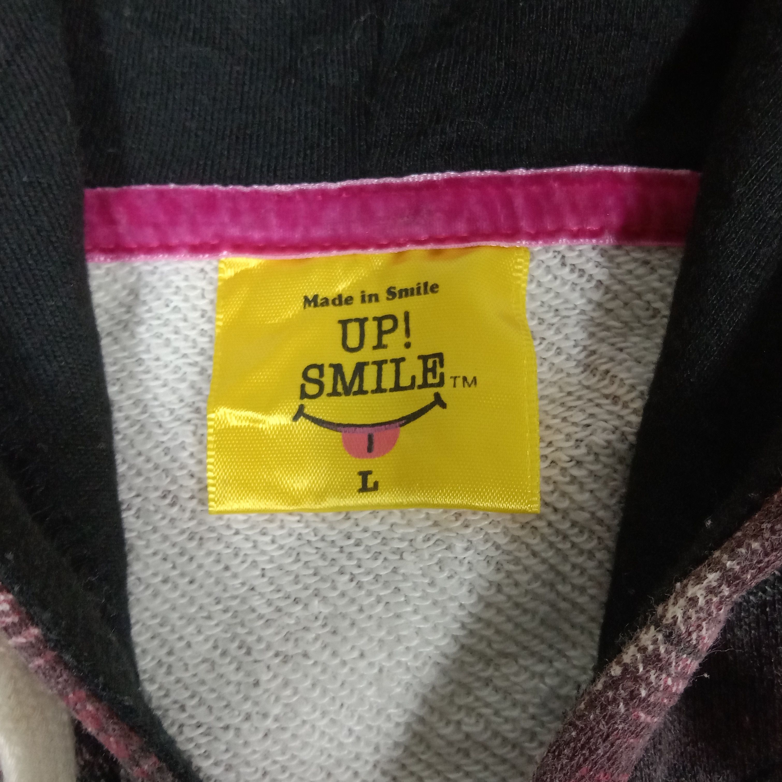 Japanese Brand × Vintage Up Smile! Japanese Style Zipper Jacket Hoodie Size US L / EU 52-54 / 3 - 2 Thumbnail