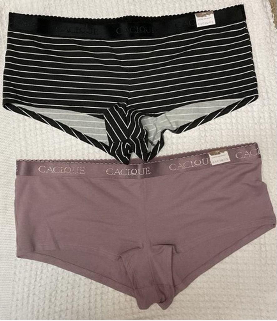 Other NWT Cacique Boyshorts Panty Black/Brown Lot of 2 Size 22/24 Size ONE SIZE - 1 Thumbnail