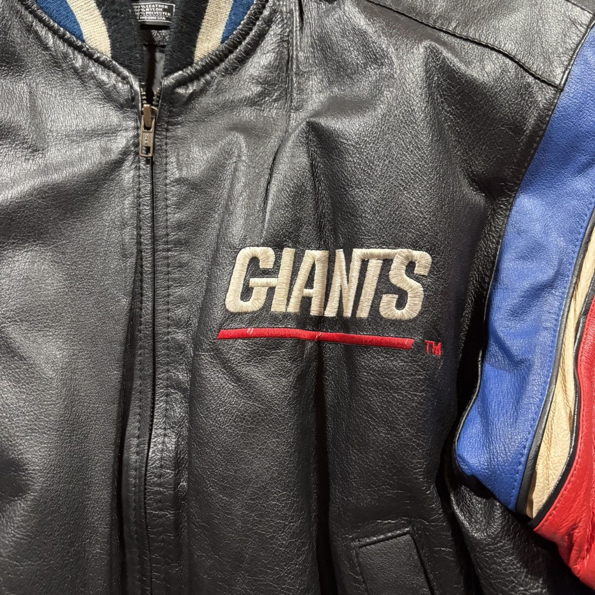 Mirage Vintage 90s New York Giants Leather Bomber Jacket Mirage NFL Size US L / EU 52-54 / 3 - 2 Thumbnail