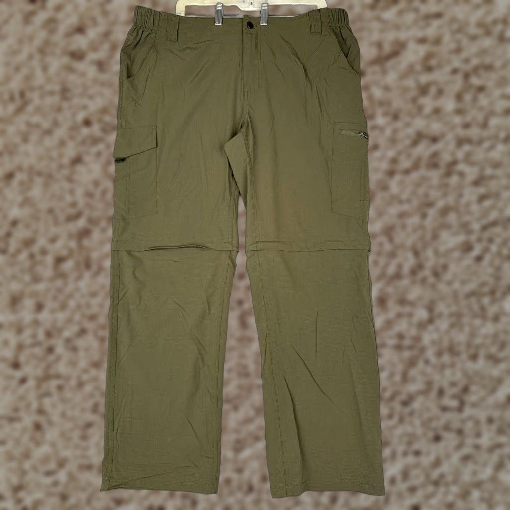 Vintage Toomett Mens Pants 38x29 Green Convertible Zip Off Hiking Cargo Nylon Spandex Pants Mens Regular Zip Off Legs Outdoor 90% Nylon 10% Spandex Boy Size US 38 / EU 54 - 1 Thumbnail