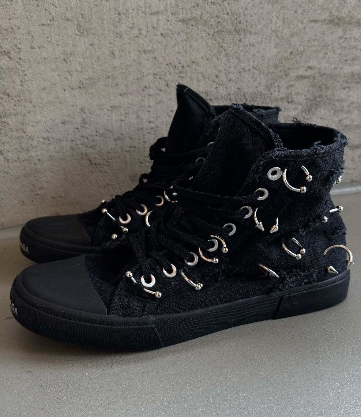 Balenciaga Balenciaga Paris Pierced High-Top Sneakers SS24 Size US 10 / EU 43 - 4 Thumbnail