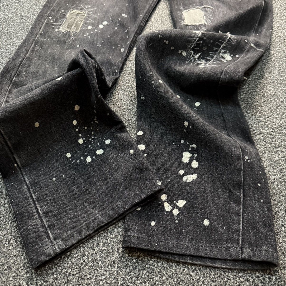 If Six Was Nine 🔥🇯🇵 90s Japanese LGB Sun Faded Paints Splatter Denim Size US 29 - 12 Thumbnail