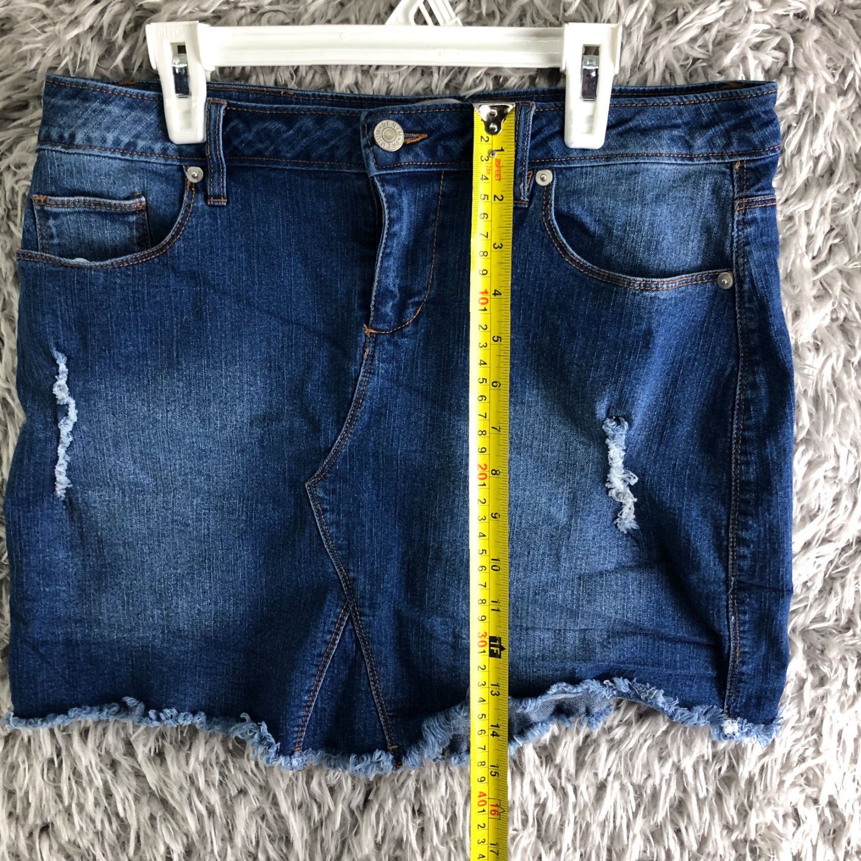 Denime Love Tree Skirt Womens Size Large Blue Denim Midi Mini Wash Midi Blue Denim Skirt Womens L - Size 36" / US 14 / IT 50 - 3 Thumbnail
