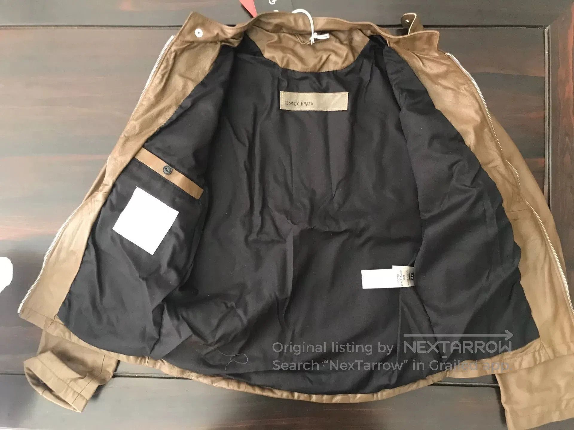 Giorgio Brato brown leather motorcycle jacket by giorgio brato. Size US M / EU 48-50 / 2 - 4 Thumbnail