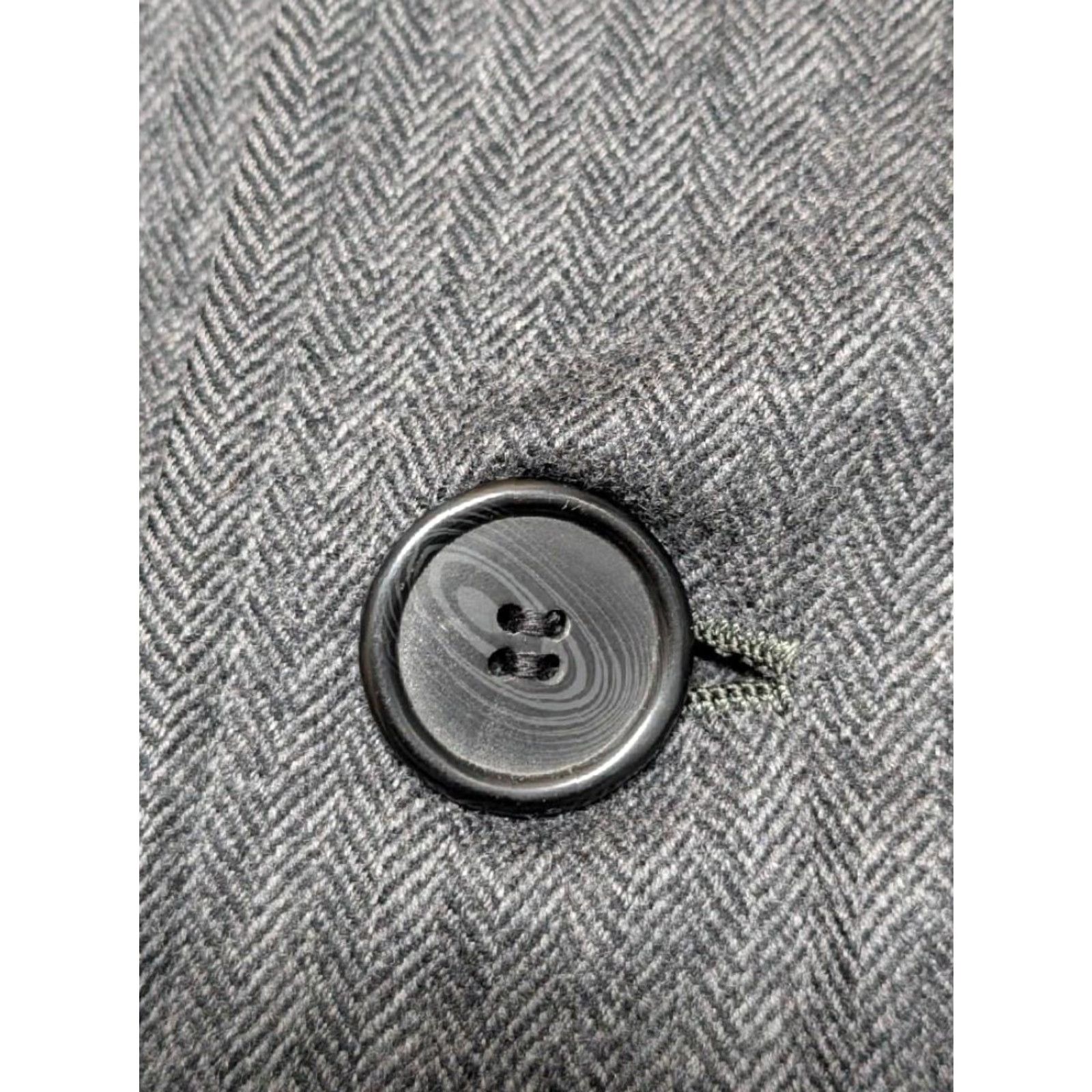Vintage VINTAGE Cheshire Overcoat Coat Men Regular L Tweed Donegal Wool Herringbone Gray Black 44 Chest 47 Length 19 Shoulders 27 Arms Button Classic Fit Size US L / EU 52-54 / 3 - 7 Thumbnail