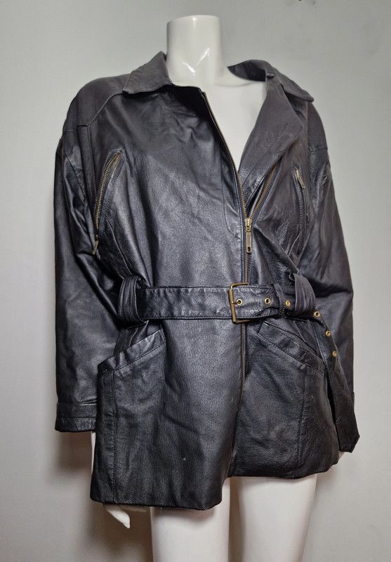 Japanese Brand × Vintage vintage biker belted jacket Size M / US 6-8 / IT 42-44 - 5 Thumbnail