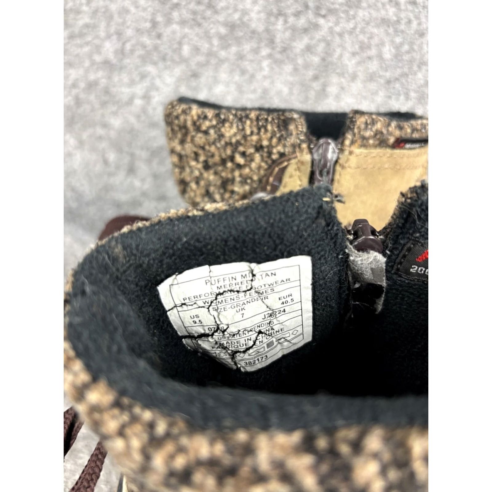 Merrell Merrell Puffin Mtn Womens Boots Winter Brown Suede Ankle 9.5 Zip Non-Slip Lined Insulated Snow Booties Size US 10 / IT 40 - 6 Thumbnail