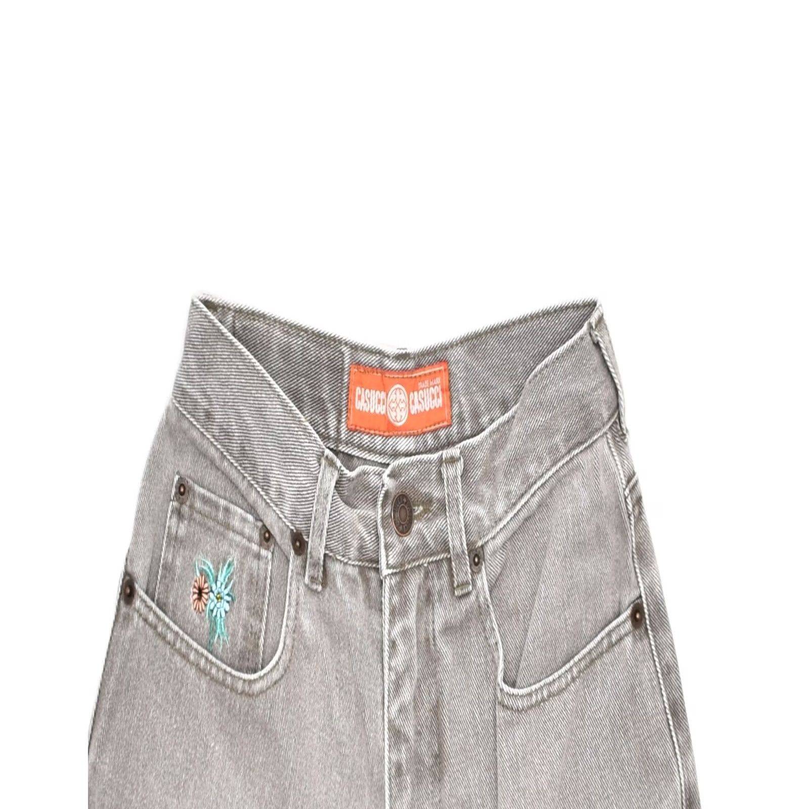 Vintage CASSUCI Womens Tapered Jeans Grey W24 L28 Size 42" / US 20 - 3 Thumbnail