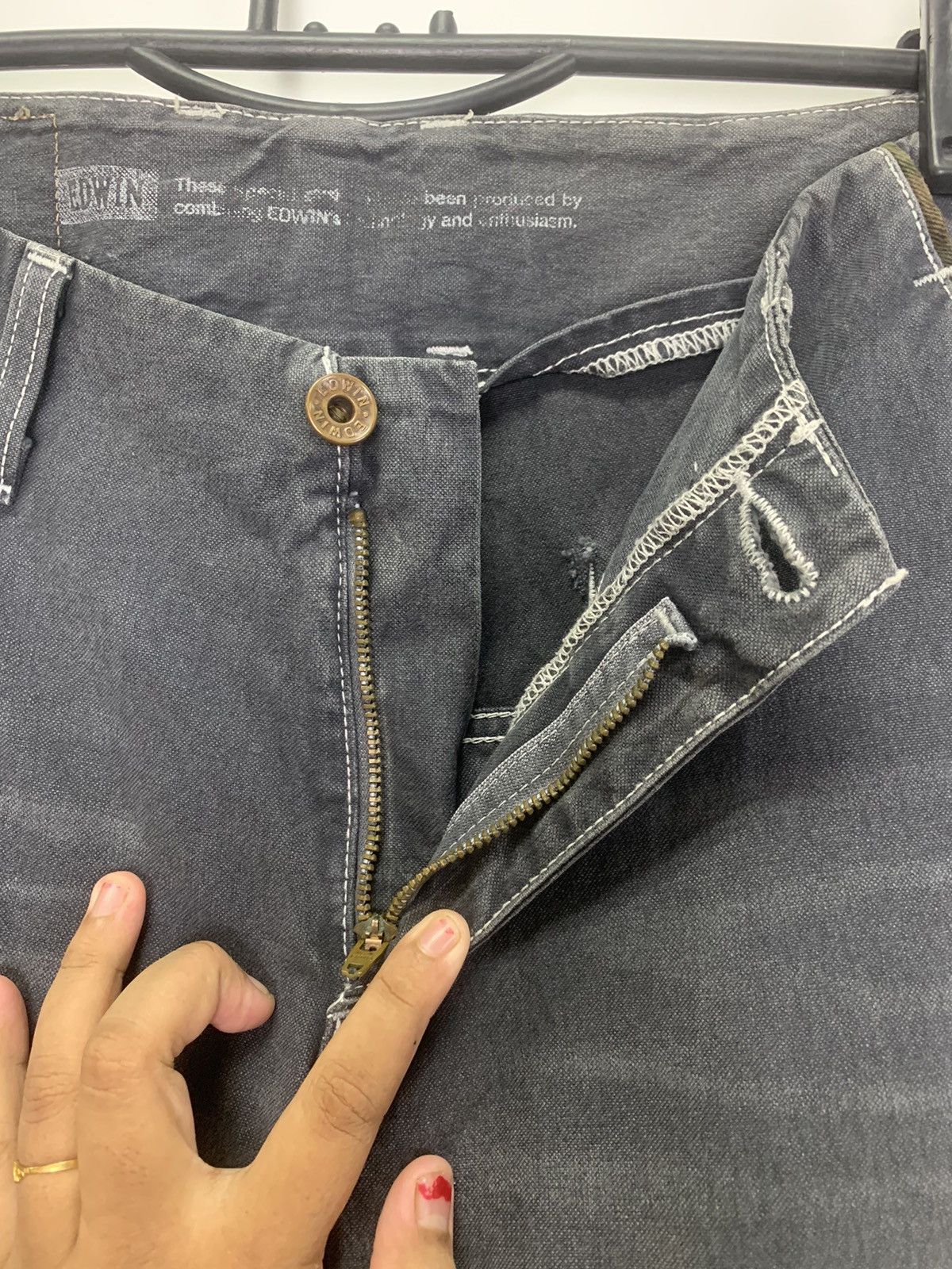 Edwin × Vintage Vintage 90s Edwin Cargo pant Size US 30 / EU 46 - 8 Thumbnail