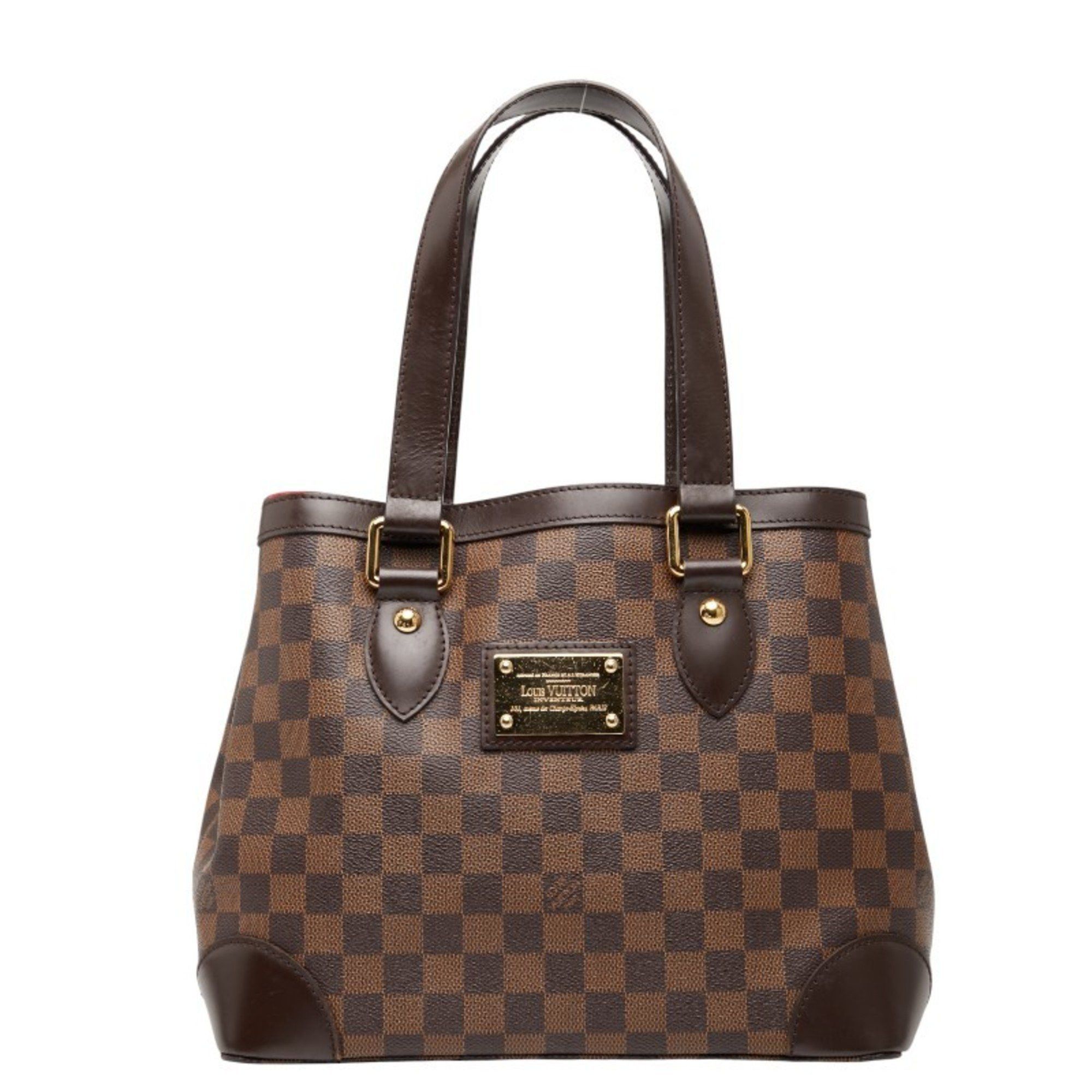 Louis Vuitton Louis Vuitton Damier Hampstead PM Tote Bag, Handbag N51205, Ebene Brown Leather, Women's, LOUIS VUITTON Size ONE SIZE - 1 Thumbnail
