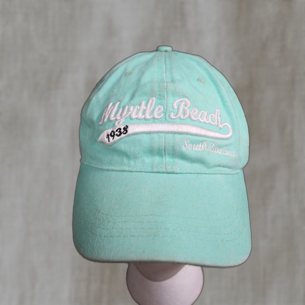 Vintage Myrtle Beach South Carolina SC Blue Hat Cap Adult Adjustable Size Hat Unisex Adults Baseball Cap Size ONE SIZE - 1 Thumbnail