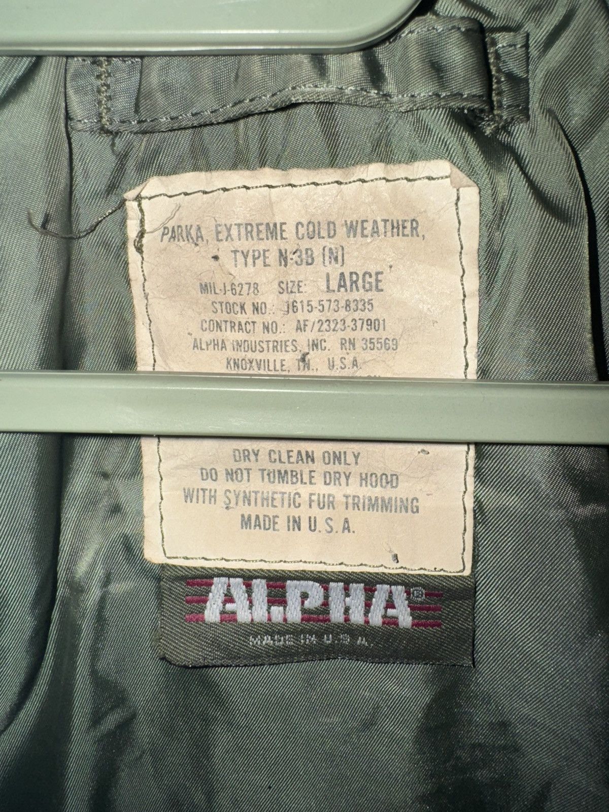 Alpha Industries VINTAGE ALPHA GREEN SIZE L BOMBER JACKET USA Size US L / EU 52-54 / 3 - 3 Thumbnail