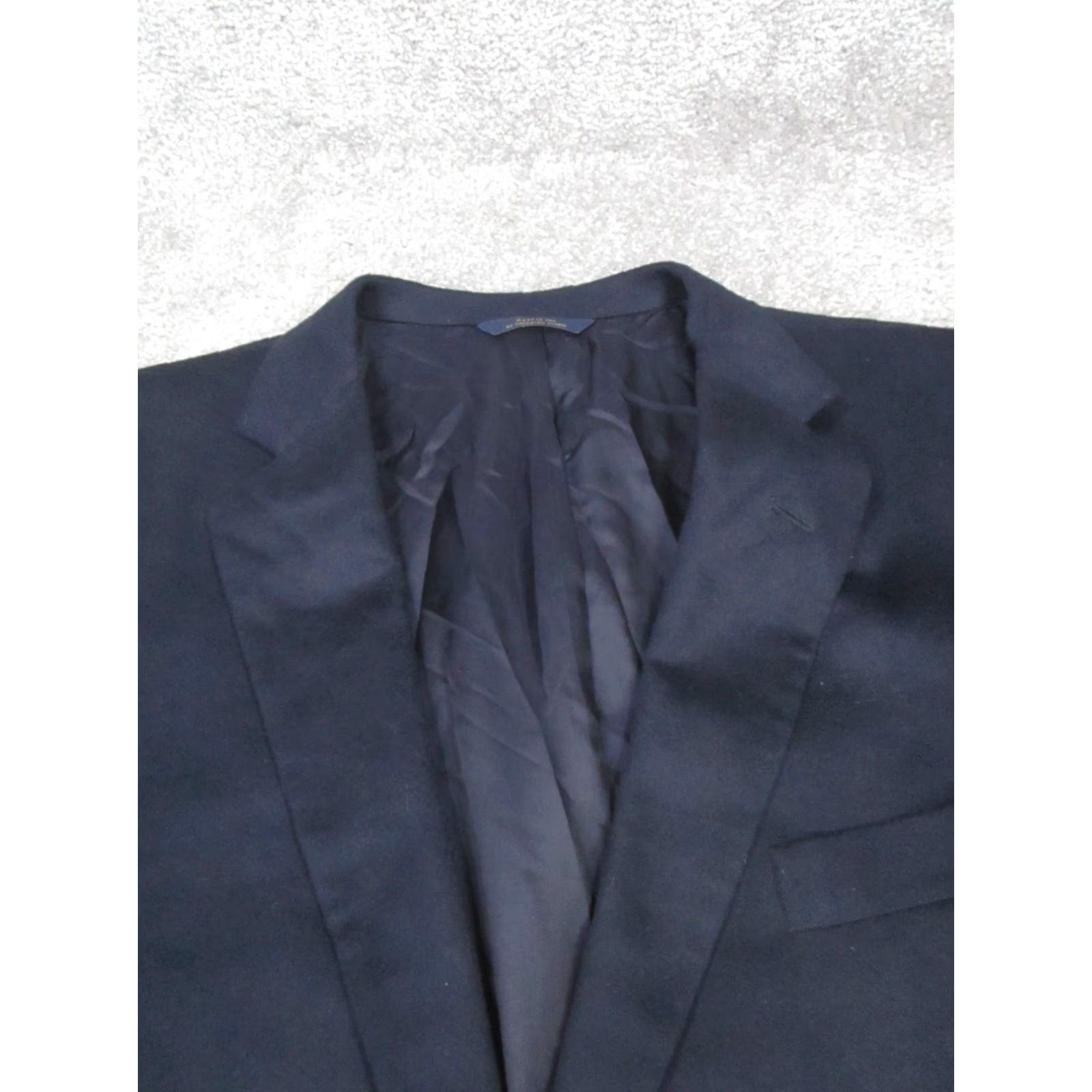 Brooks Brothers Brooks Brothers Blazer Mens 45 R Blue Loro Piana Cashmere Sports Coat Size 48R - 2 Thumbnail