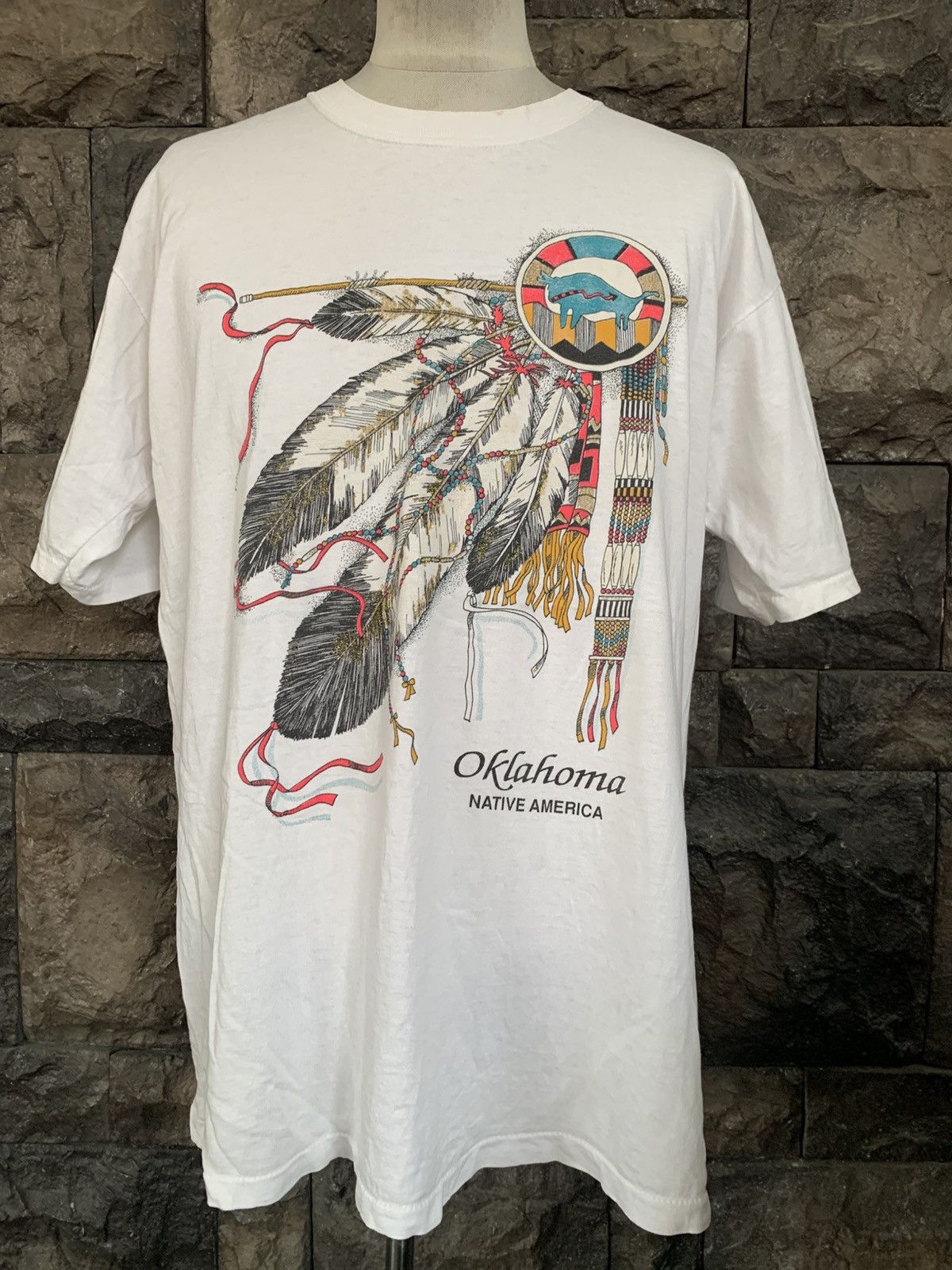 Other Vintage Oklahoma Native America Graphics Art / Artwork Tees Size US XL / EU 56 / 4 - 1 Thumbnail