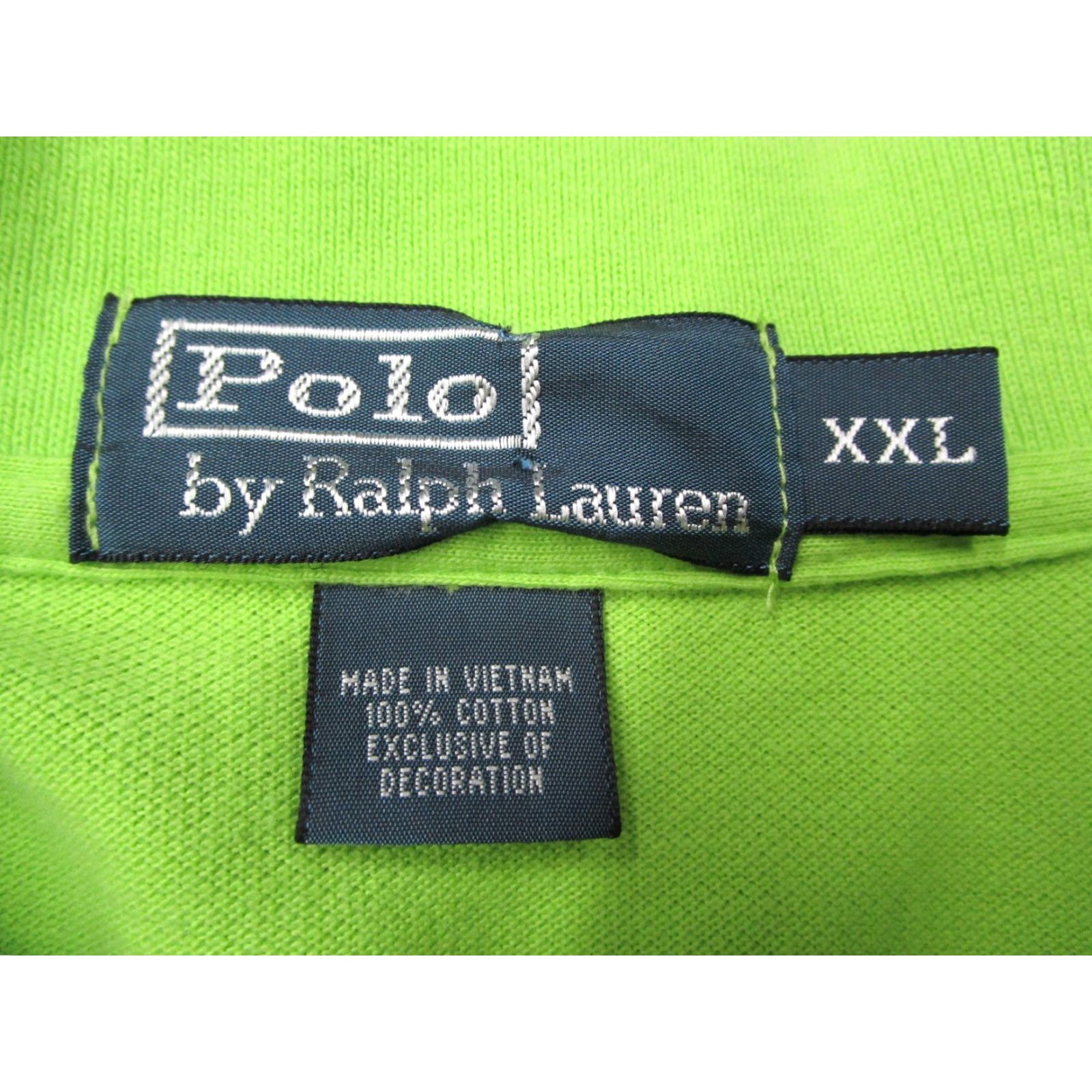 Polo Ralph Lauren VINTAGE Polo Ralph Lauren Shirt Mens 2XL Green Short Sleeve Polo Pink Crest Logo Casual Beach Golf USA Preppy Retro Mens Size US XXL / EU 58 / 5 - 3 Thumbnail