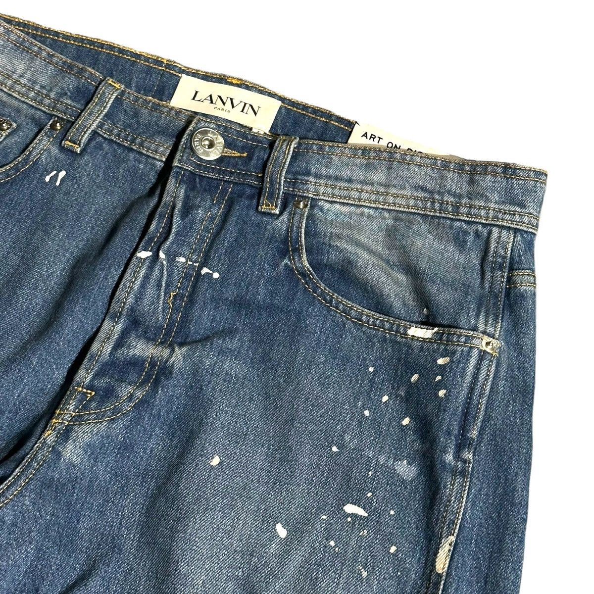 Gallery Dept. × Lanvin Twist paneled paint splatter denim Size US 32 / EU 48 - 3 Thumbnail