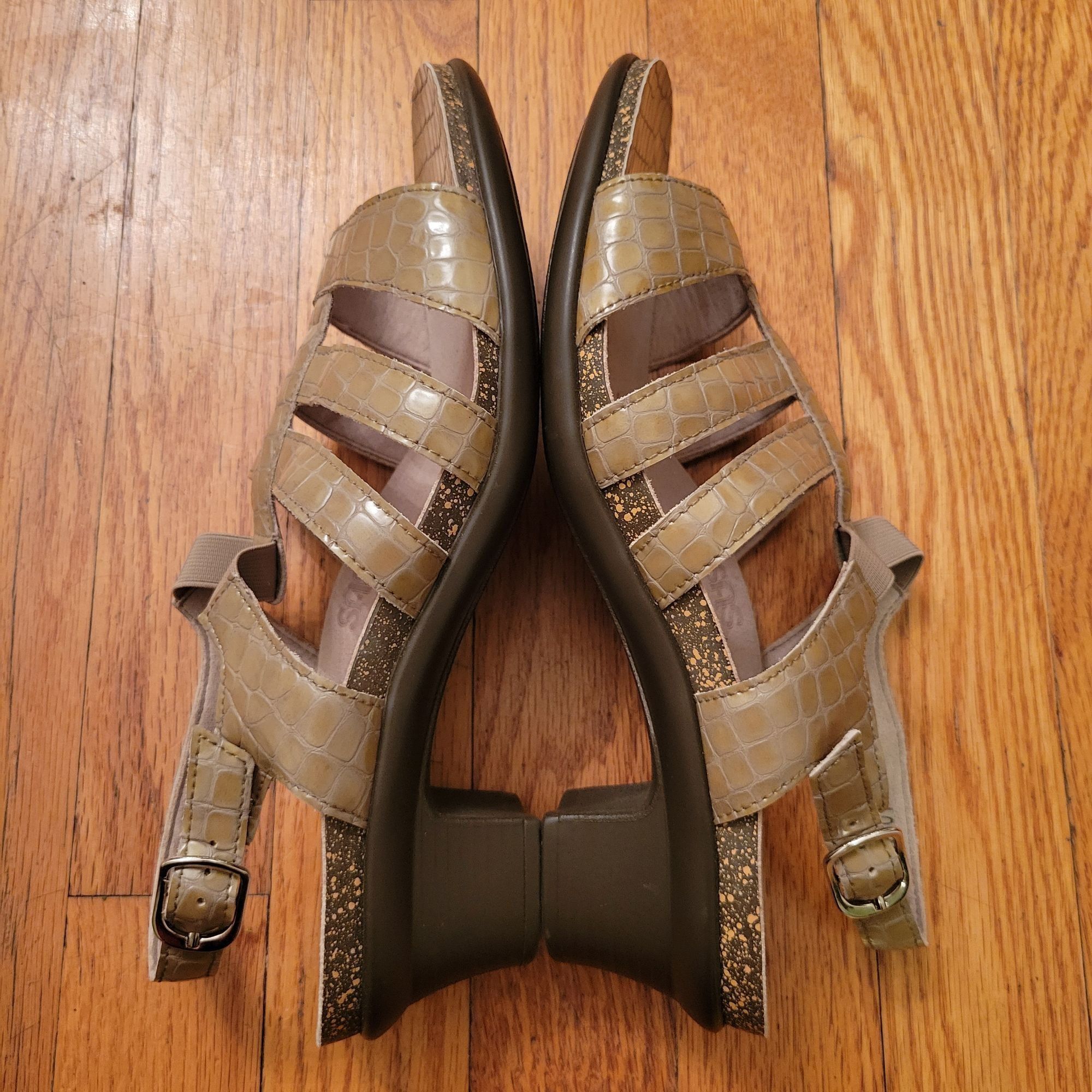 SAS SAS Sandals 10M Comfort Leather Heels Open Toe ALLEGRO Taupe Size US 10 / IT 40 - 7 Thumbnail
