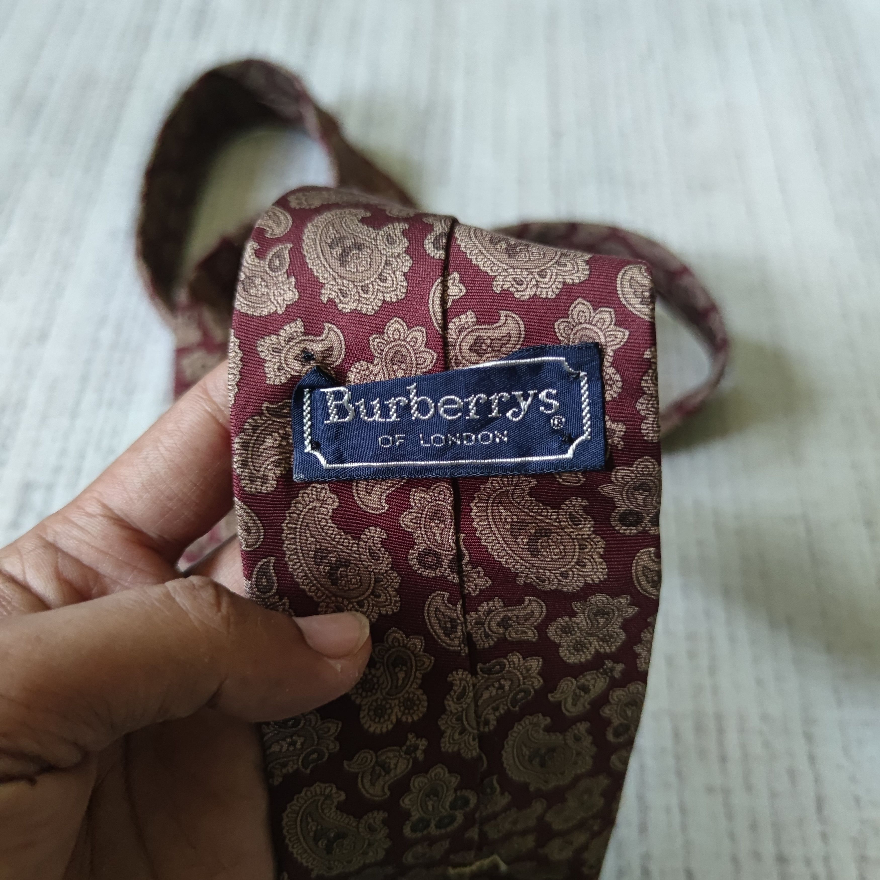 Burberry × Burberry Prorsum VINTAGE BURBERRYS OF LONDON SILK NECK TIE MADE IN USA Size ONE SIZE - 5 Thumbnail