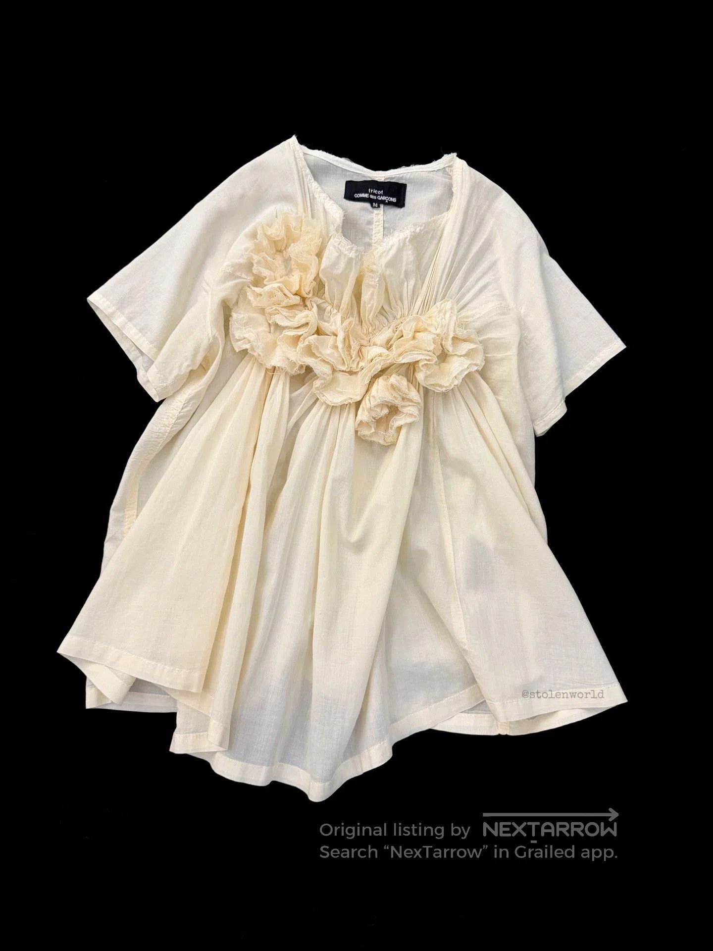Comme des Garcons Comme des Garçons Pleated Cotton Top. Size M / US 6-8 / IT 42-44 - 3 Thumbnail