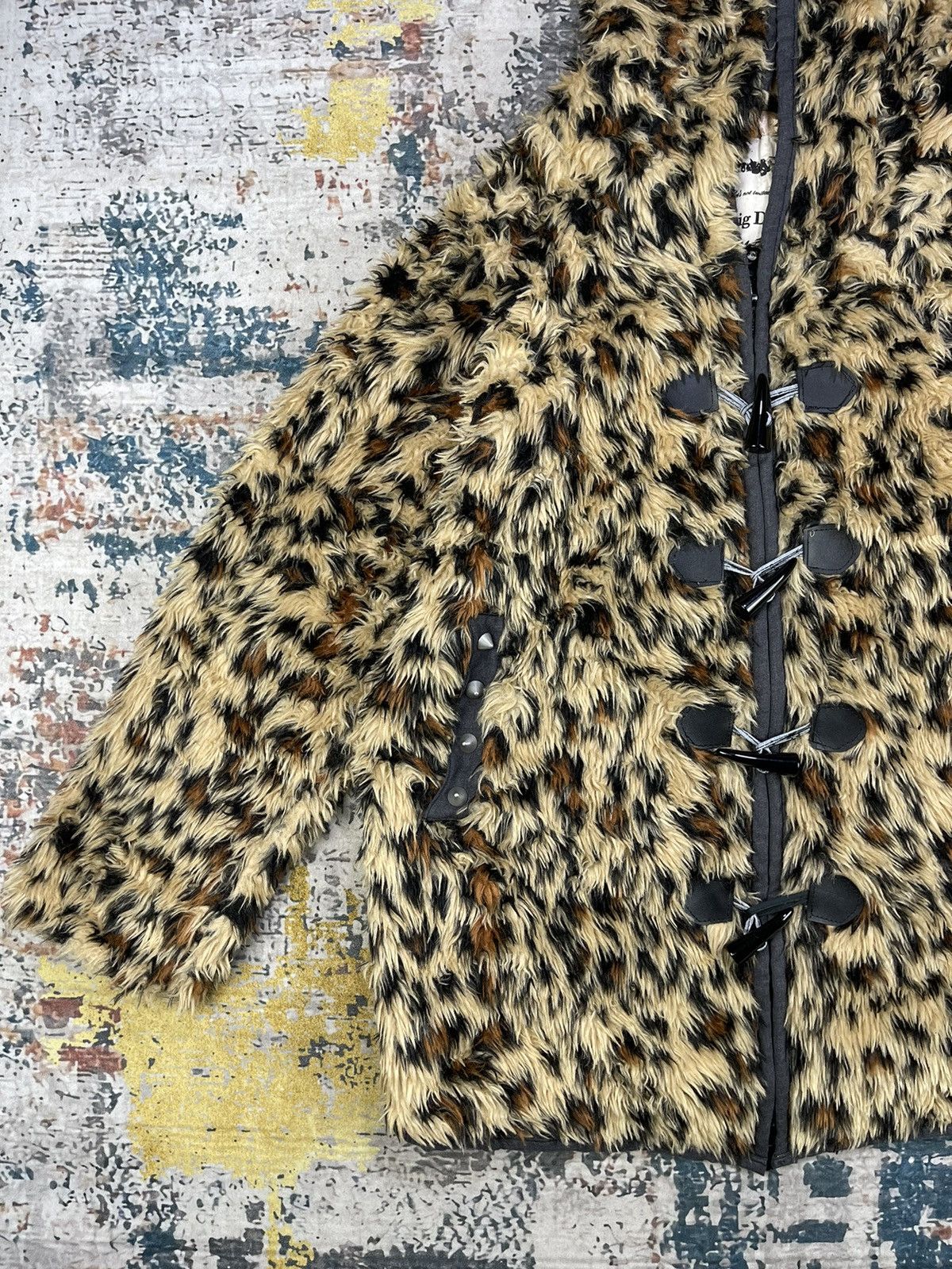 Dig Deep Dig Deep Leopard Fur Ear Hoodie Spiked Jacket Size XL / US 12-14 / IT 48-50 - 2 Thumbnail