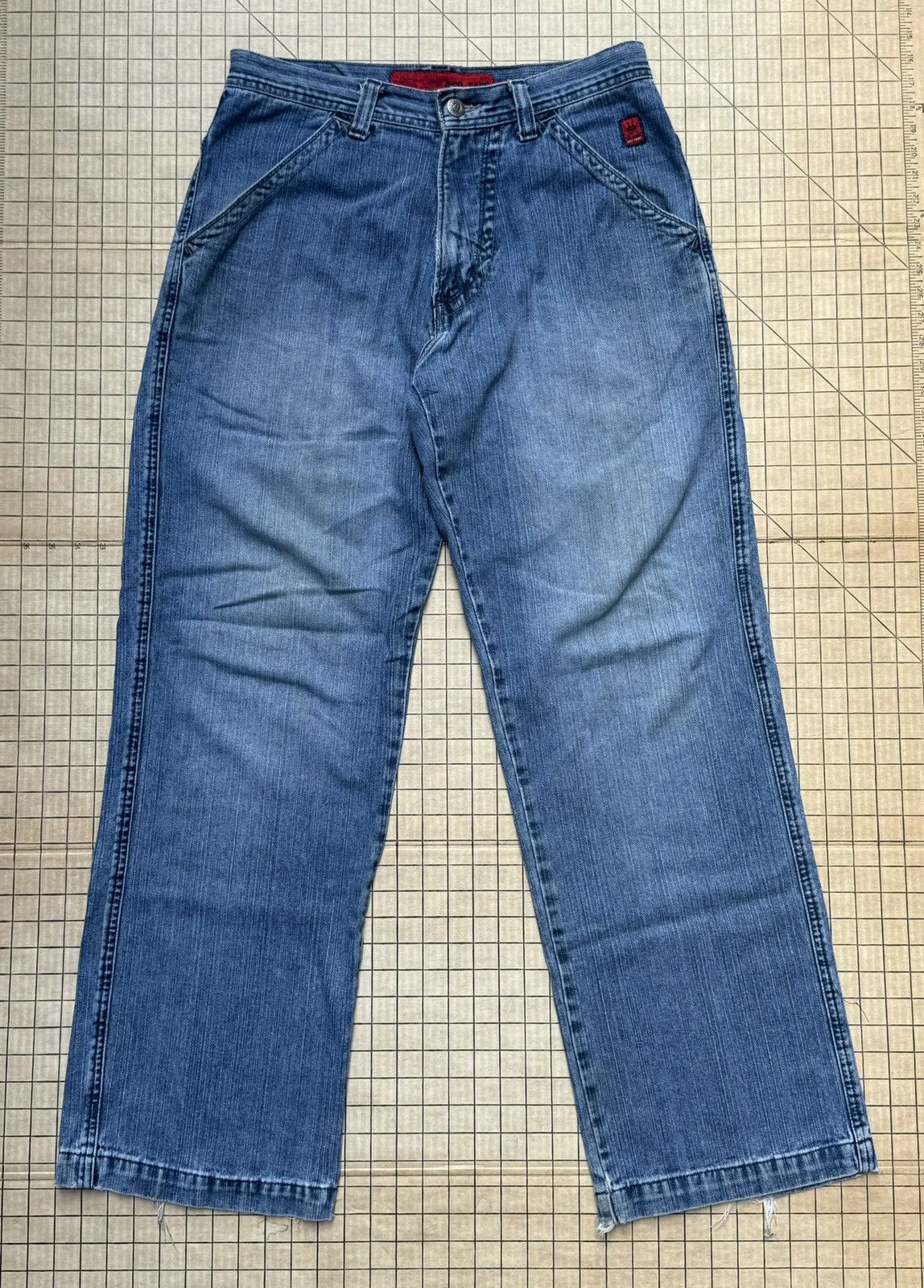JNCO × Vintage Vintage Y2K JNCO Flaming Skull Baggy Jeans Size US 34 / EU 50 - 2 Thumbnail
