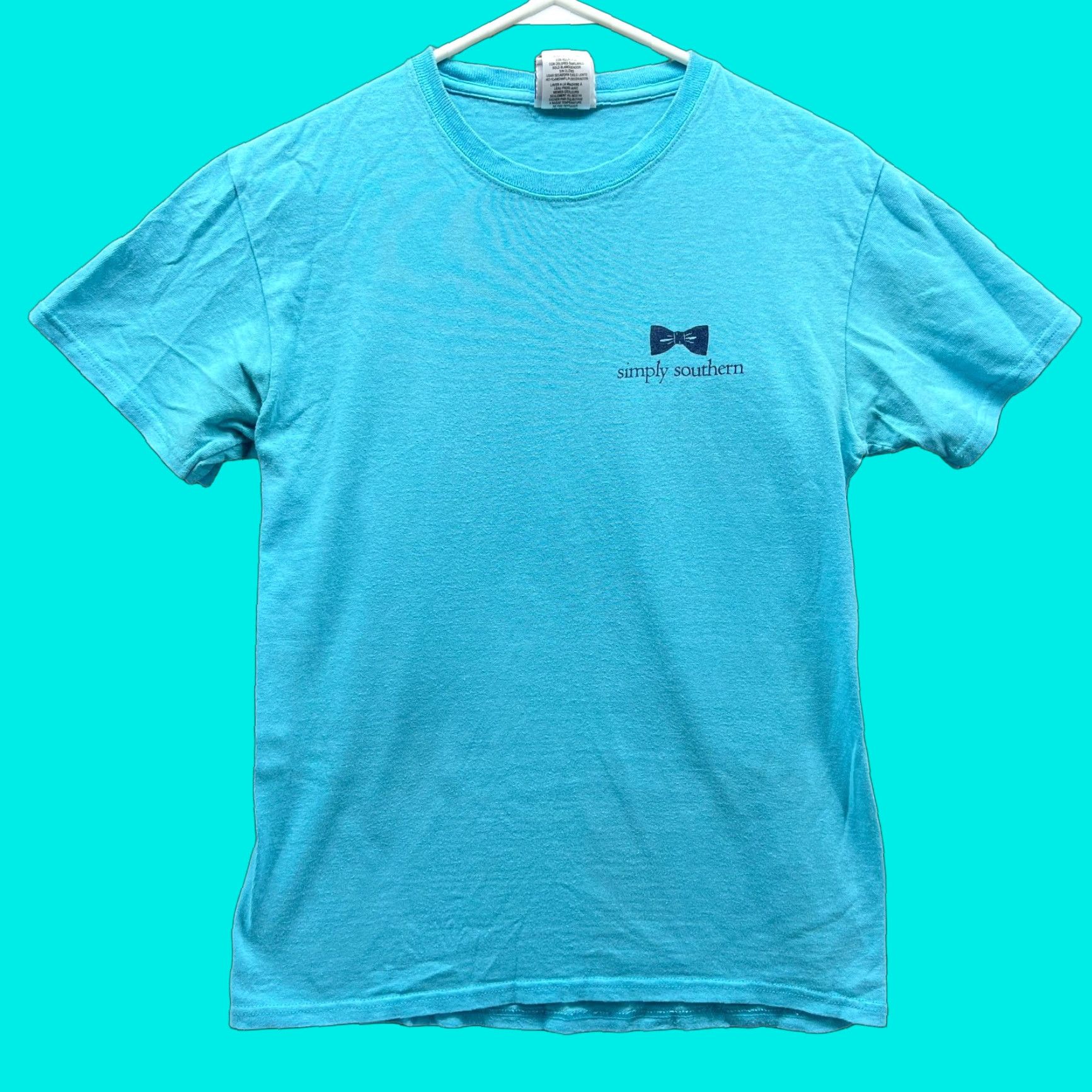 Vintage Simply Southern Shirt Men Small Blue Crewneck Lighthouse Shore Beach Whale Print Size US S / EU 44-46 / 1 - 1 Thumbnail