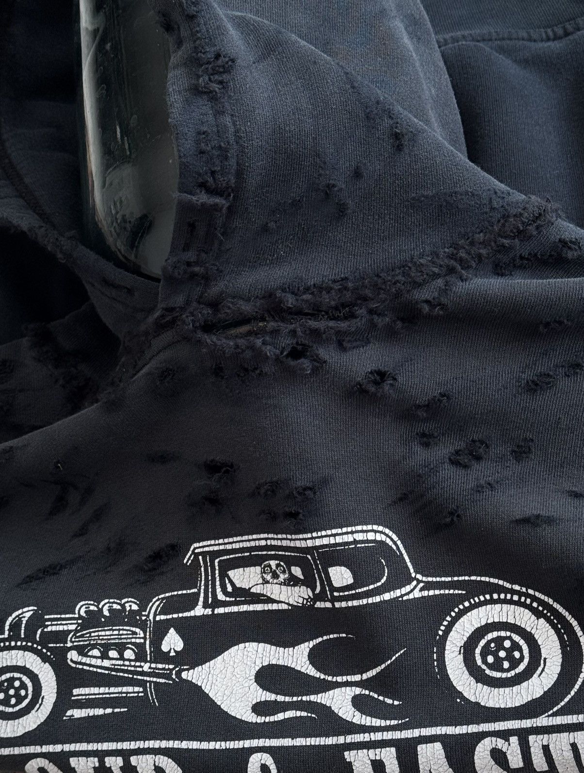 Vintage Vintage 00s Art Racing Thrashed Destroyed Faded Hoodie Size US L / EU 52-54 / 3 - 6 Thumbnail
