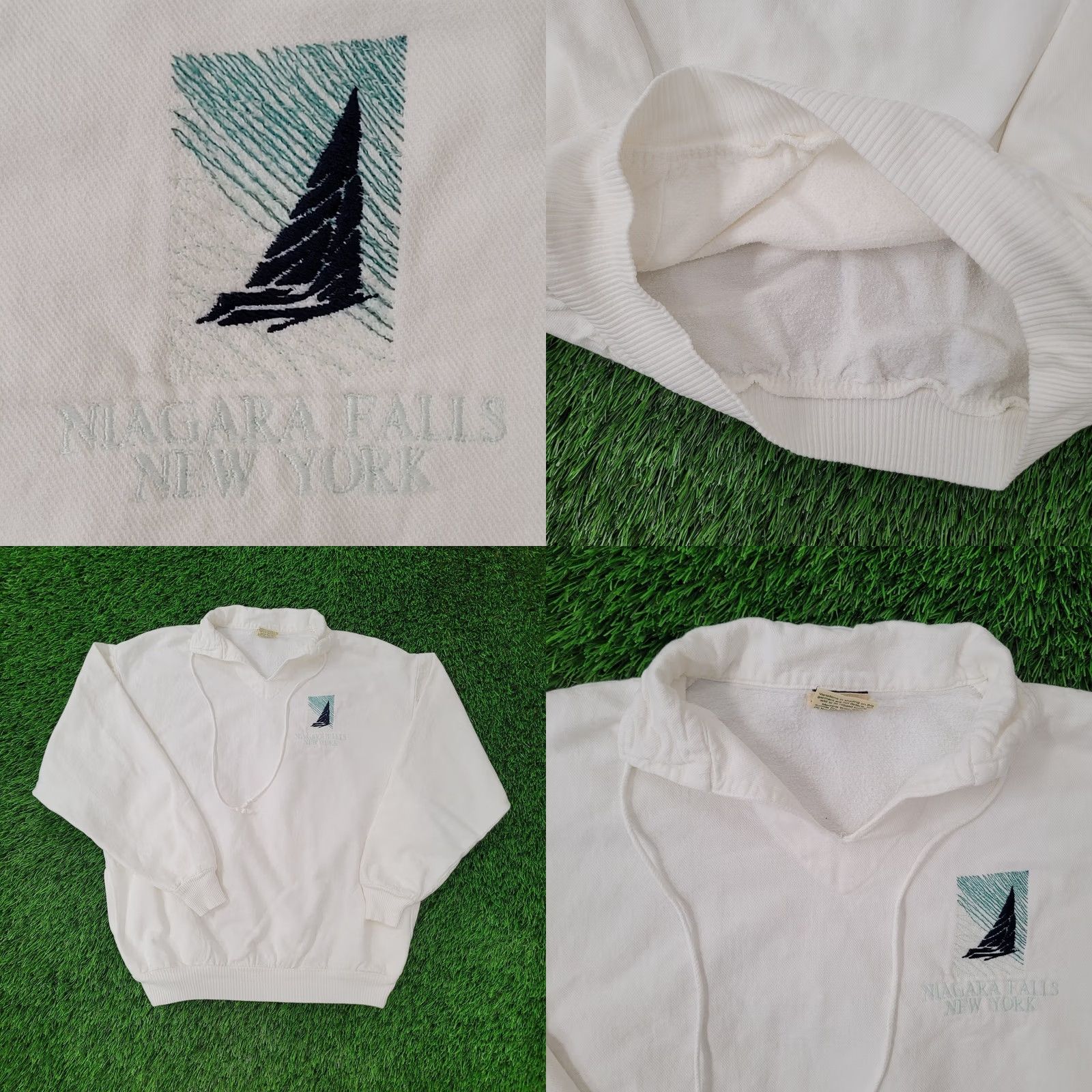 Vintage VINTAGE Niagara Falls Collared Sweatshirt Medium Baggy New York Shirt Mens 90s 90s Logo Size US M / EU 48-50 / 2 - 8 Thumbnail
