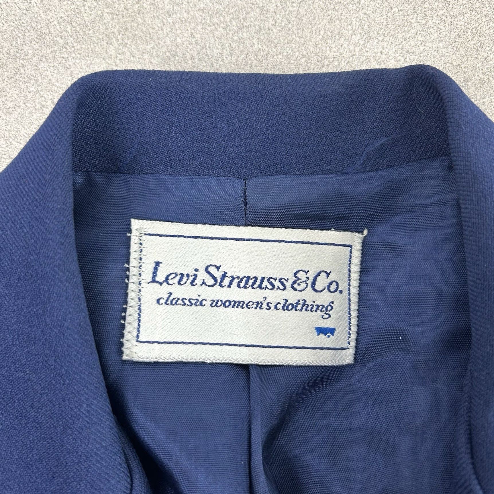 Levi's VINTAGE Levi's Blue Blazer Skirt Suit Set Size 14 80s 90s Power Suit Retro Women Size 36" / US 14 / IT 50 - 3 Thumbnail