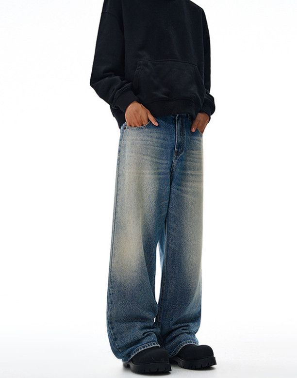 Vintage American retro baggy wide-leg jeans for men Size US 32 / EU 48 - 3 Thumbnail