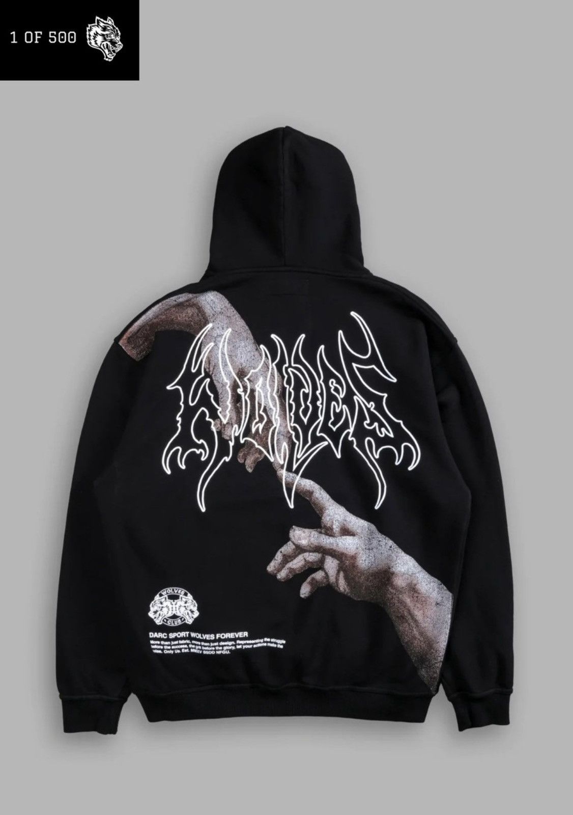 Darc Sport DARC SPORT (1 OF 500) “CREATOR” V2 HOODIE IN BLACK/WHITE Size US XL / EU 56 / 4 - 1 Thumbnail