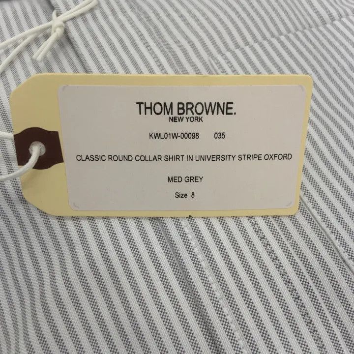 Thom Browne Thom Browne Kids SS23 Striped Long Sleeve Shirt -2507 Size US S / EU 44-46 / 1 - 3 Thumbnail