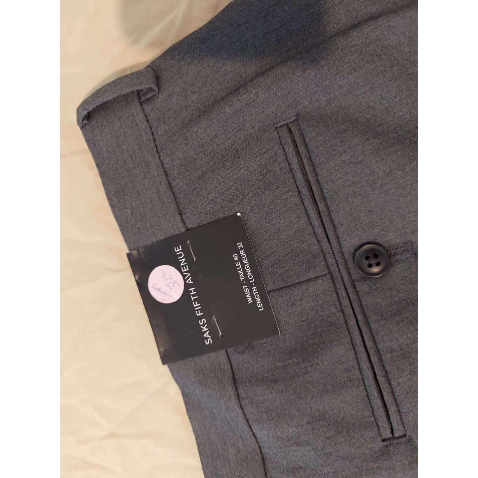 Saks Fifth Avenue Saks Fifth Avenue Dress Pants Mens 40x32 Gray Slacks Chino Trouser Size US 40 / EU 56 - 2 Thumbnail