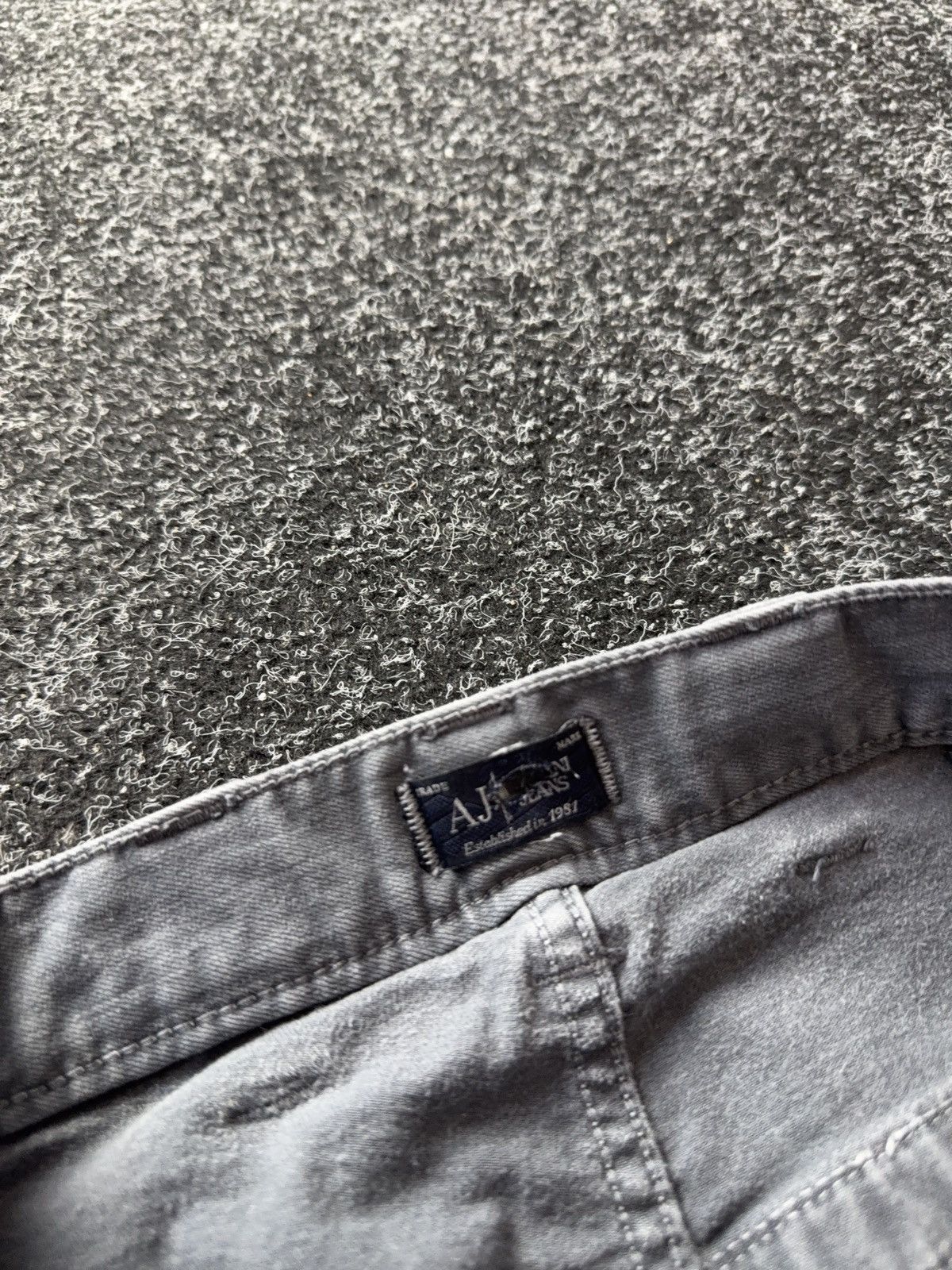Armani 00s Armani Jeans AJ Distressed Faded Grey Slim Y2K Denim Size 28" / US 6 / IT 42 - 13 Thumbnail