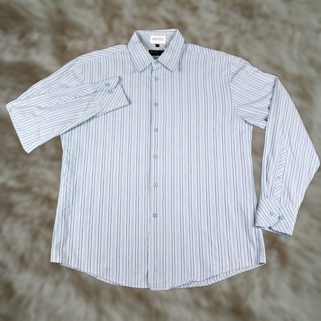 Ben Sherman VINTAGE Ben Sherman Shirt Mens Large Blue Striped Button-Up Long Sleeve (Note: Original is not vintage; remove "VINTAGE") Size US L / EU 52-54 / 3 - 1 Thumbnail