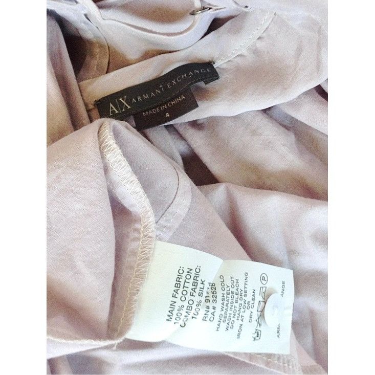Armani Exchange Armani Exchange Archival Lavender Silk Cotton Midi Dress 4 W Size S / US 4 / IT 40 - 8 Thumbnail