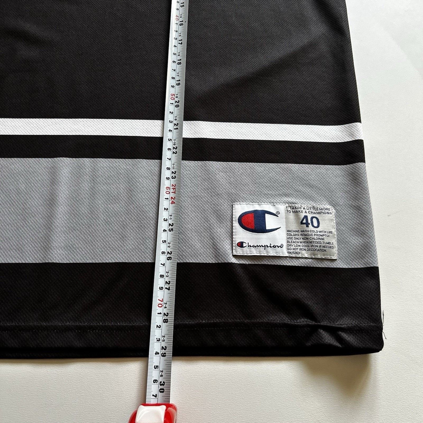 Champion Champion Hockey Jersey Black Long Sleeve Medium Vintage Y2K Size US M / EU 48-50 / 2 - 8 Thumbnail