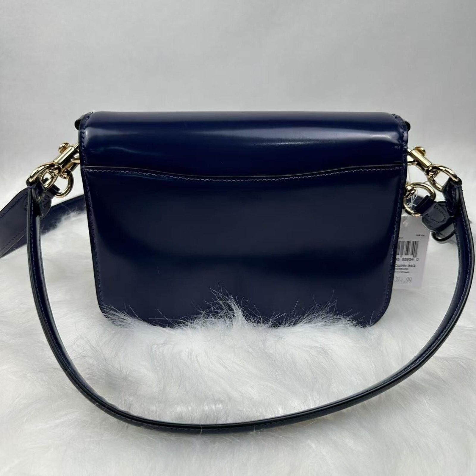 Coach Coach Quinn Shoulder Crossbody Bag In Leather/True Navy NWT Size ONE SIZE - 5 Thumbnail