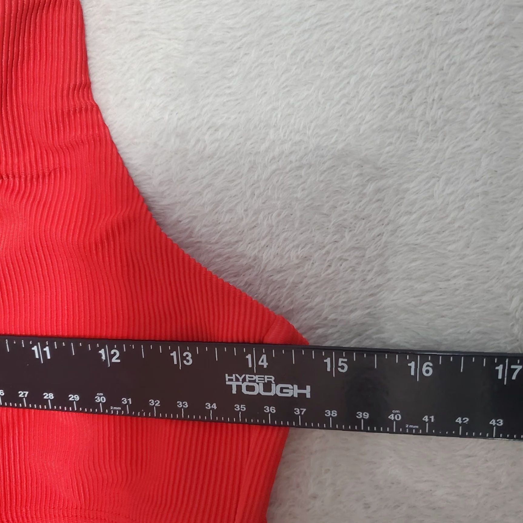 Beach Riot Beach Riot Beach Activewear Sports Bra Women L Red Ribbed Cropped Pullover Wireless Medium Support Size L / US 10 / IT 46 - 5 Thumbnail