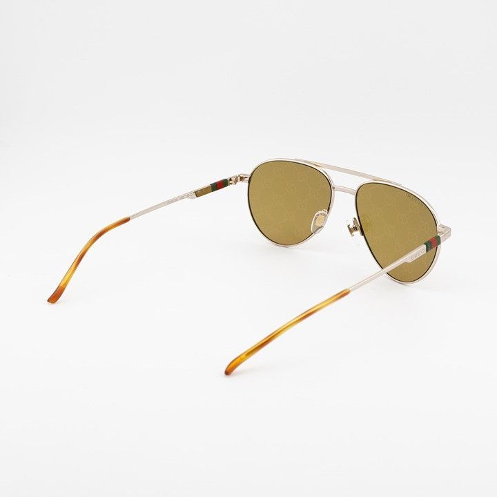 Gucci Gucci GG1679S 002 Sunglasses Shiny Gold Aviator Frame,Yellow Size ONE SIZE - 3 Thumbnail