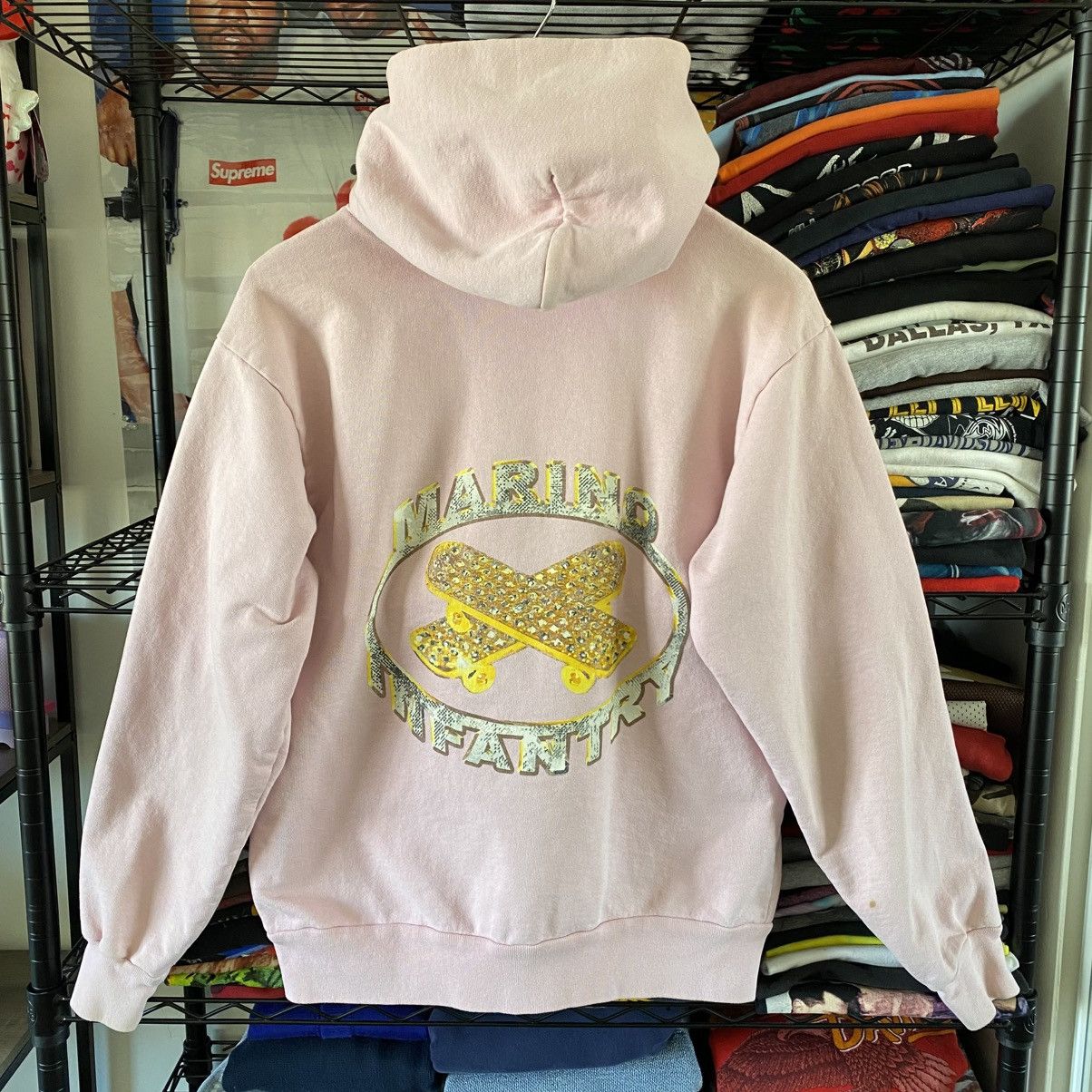 Marino Infantry Marino Infantry Hoodie Sweatshirt Pink Double Sided OG Vlone Size US S / EU 44-46 / 1 - 5 Thumbnail