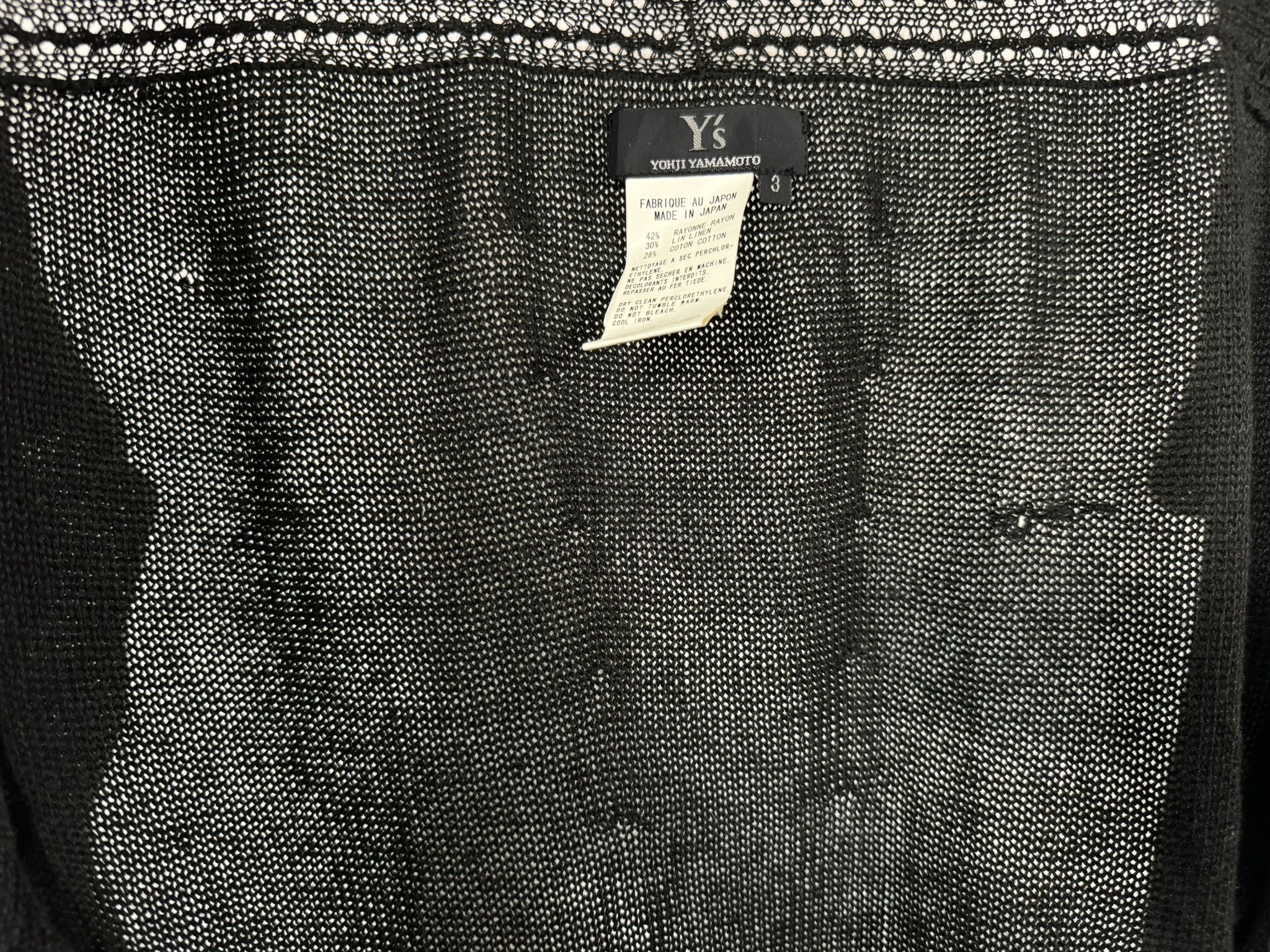 Y's Y's Yohji Yamamoto SS2004 Black Mixed Knit Cardigan Size3 Size M / US 6-8 / IT 42-44 - 12 Thumbnail
