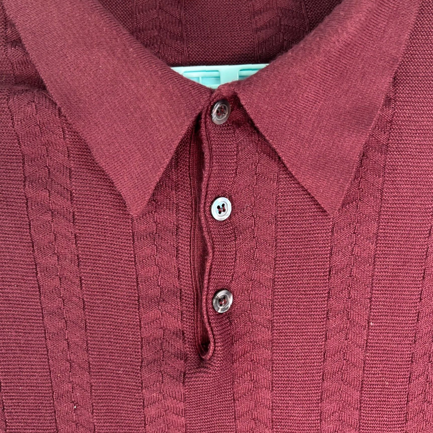 Vintage RAFFI Pullover Sweater Mens Red Collared Knit XL - Classic Solid 60% Cotton 40% Rayon Italy Vintage No - Size XL Mens Size US XL / EU 56 / 4 - 3 Thumbnail